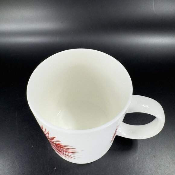 Starbucks Red Flower Starburst on White Mug 2014 Coffee Mug Cup Ceramic 12oz - Picture 8 of 14